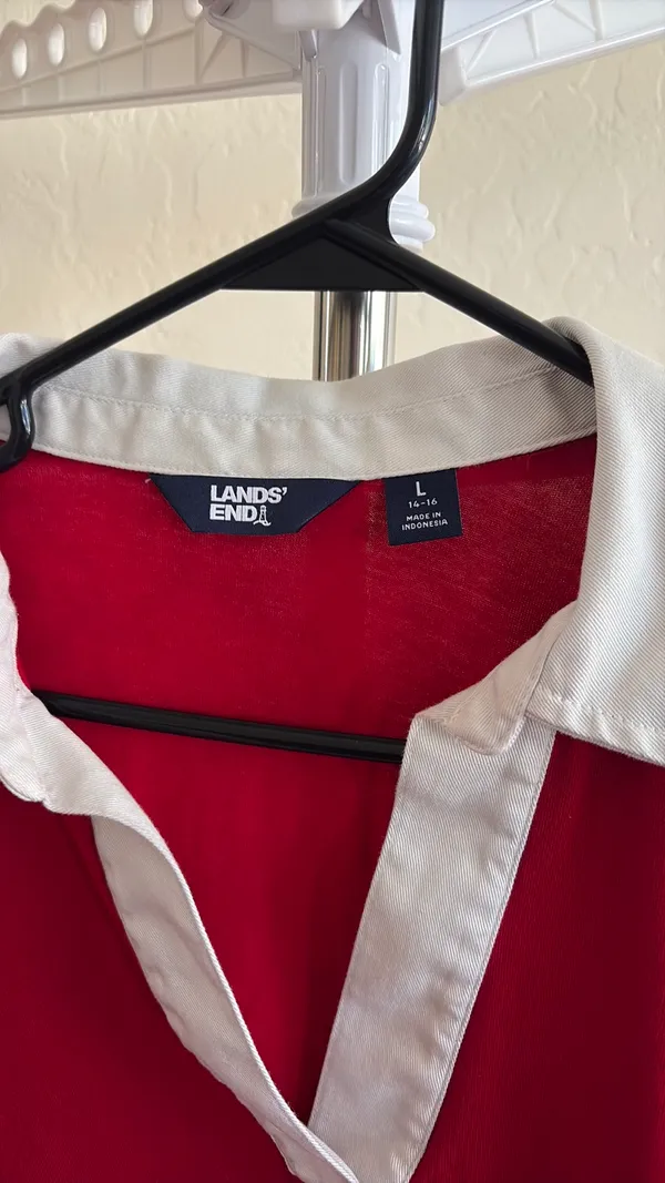 Lands' End Red Shirt - Image 2