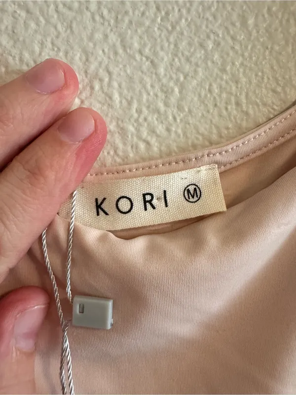 NWT Kori Pale Pink Stretch One-Piece Bodysuit - Image 2
