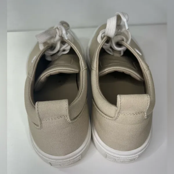 Christian Loubiton Simplerui Flat Beige Bianco Platform Canvas Low Top Sneaker - Image 7