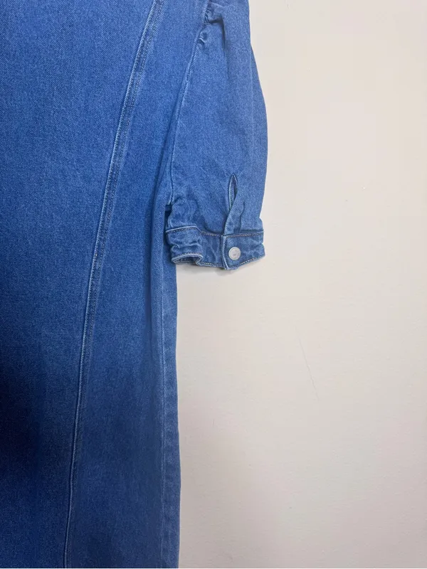 Blank NYC Walk In The Park Puff Sleeve Mini Denim Dress - Image 11