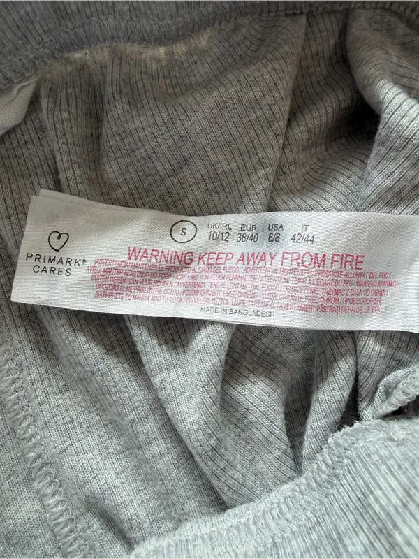 Primark Women's Soft Ribbed Lounge Shorts - Gray - Image 4