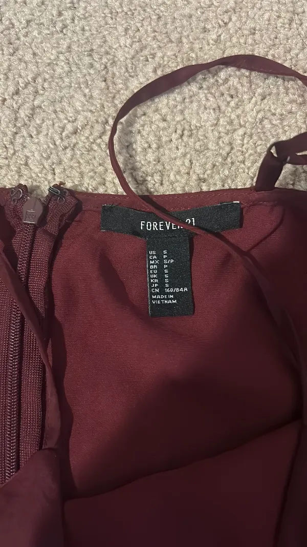 Forever 21 Maroon Slip Dress - Image 5