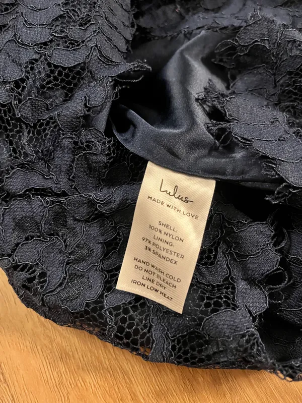 LULUS Romantic Fate Navy Blue Lace Bodycon Mini Dress - Image 6