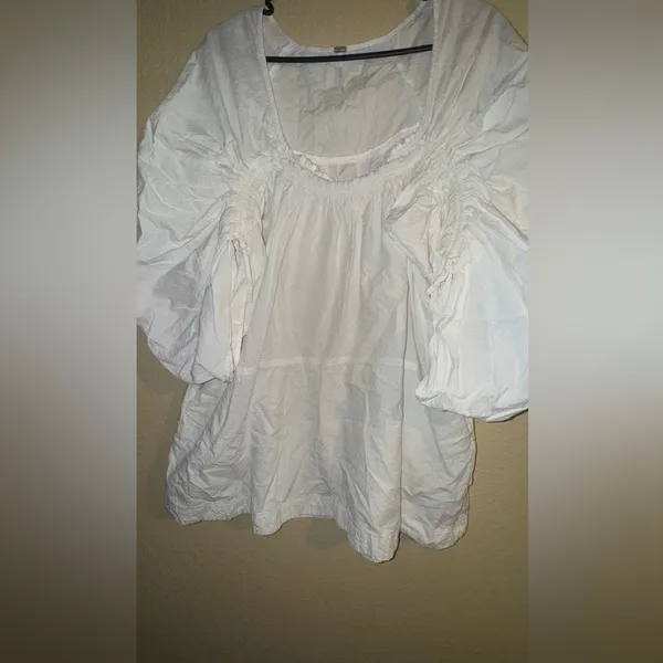 Free People White Textured Top - Image 4