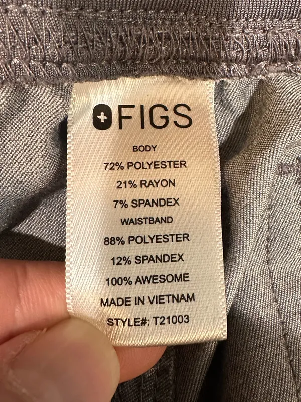 FIGS Livingston Basic Scrub Pants Large Graphite Gray Straight Leg T21003 - Image 5
