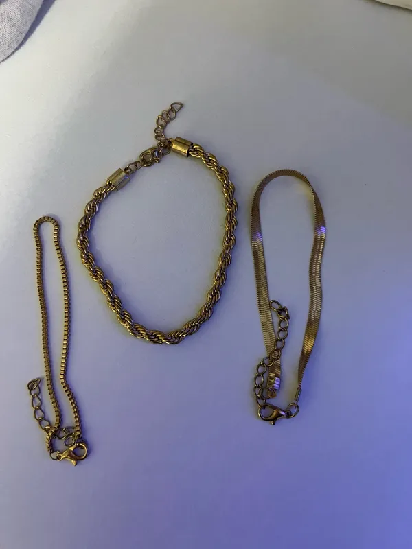 ALV Jewels Gold tone chain bracelet set #jewelry - Image 2