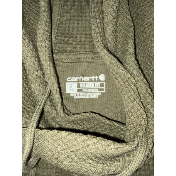 carhartt Women's Relaxed Fit Heavyweight Long-Sleeve Hooded‎ Thermal Shirt S - Image 4