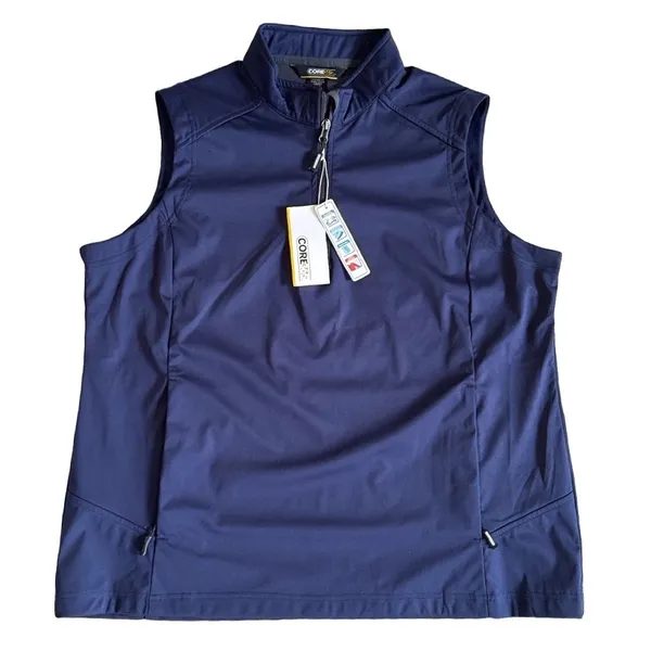 Core 365 Ladies Navy Blue Quarter Zip Vest Water Resistant Large - Image 3