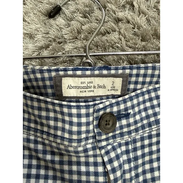 Vintage Y2K Abercrombie & Fitch Gingham Plaid Low Rise Micro Shorts Women Size 2 - Image 9