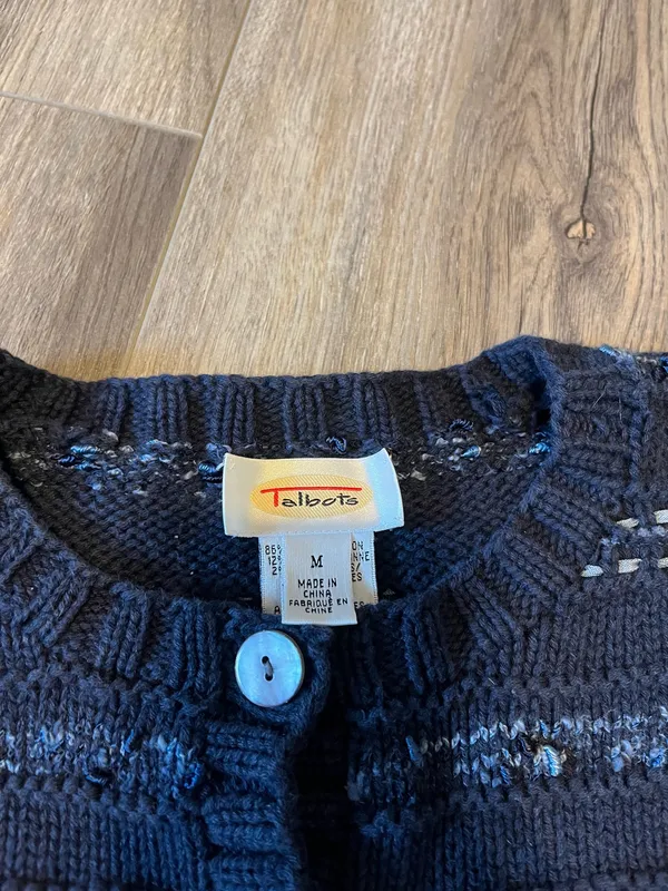 Vintage Talbots Blue Cardigan - Image 3