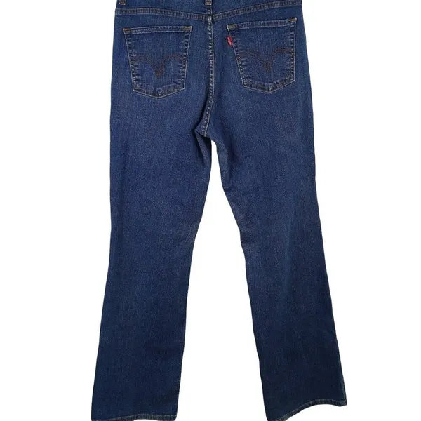 Levis 512 Perfectly‎ Slimming Bootcut Jeans Dark Wash Cotton Blend Size 14M - Image 6