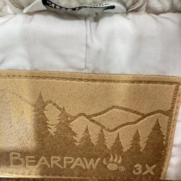 Bearpaw Women's Size 3X Teddy Beige Sherpa Longline Winter‎ Coat Cozy Boho City - Image 3