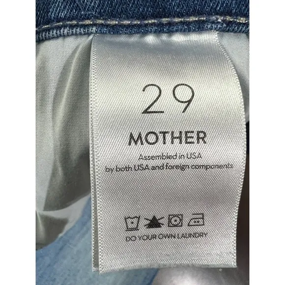 MOTHER Runaway Step Fray Jeans A Night In Havana High Rise Flare 29 - Image 3