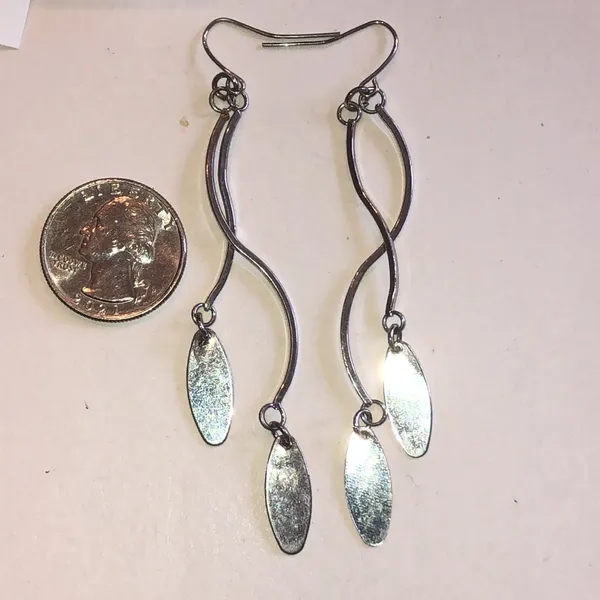 Elegant Silver Tone Boho Dangle Earrings - Image 5