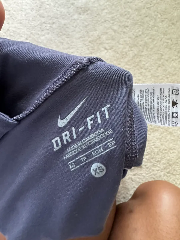 Nike Gray Athletic Dri-Fit Running Shorts - Image 3