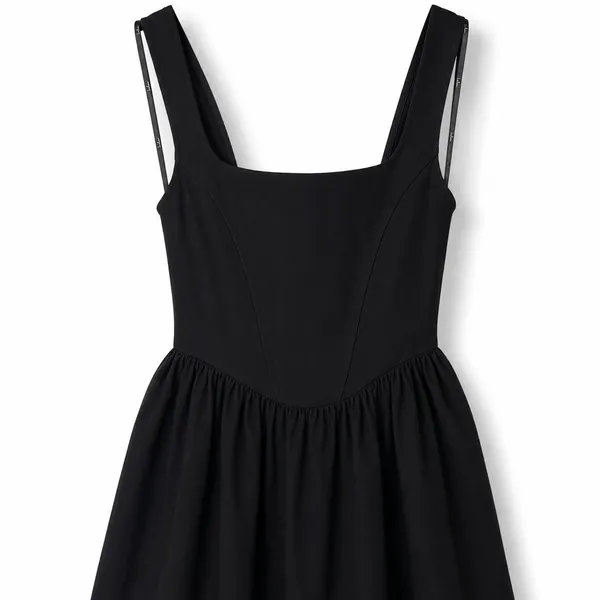 NEW Lulus Gazelle Black Ponte Knit Square Neck Princess Skater Mini Dress XS - Image 7