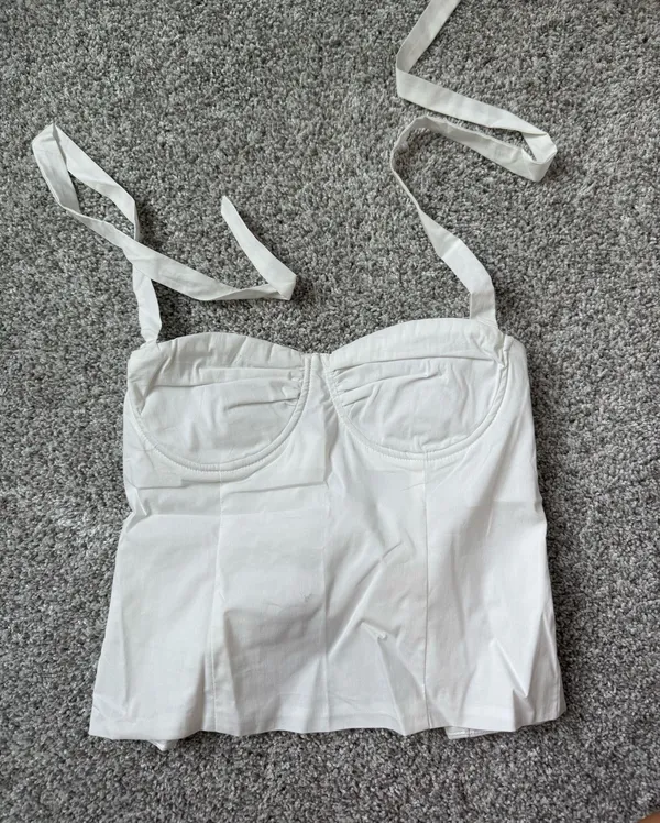 Peppermayo Exclusive - Cheryl Bustier Halter Top - White - Image 8
