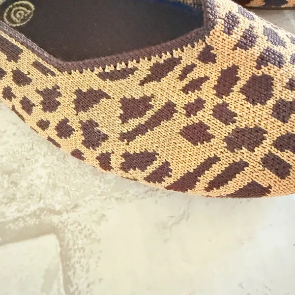 Rothys The Flat Animal Print Shoes Round Toe Eco Friendly Knit Comfort Sz 11 - Image 8
