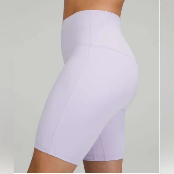 Lululemon Align High Rise 8” inseam shorts in Pastel Blue- Like New - Image 3