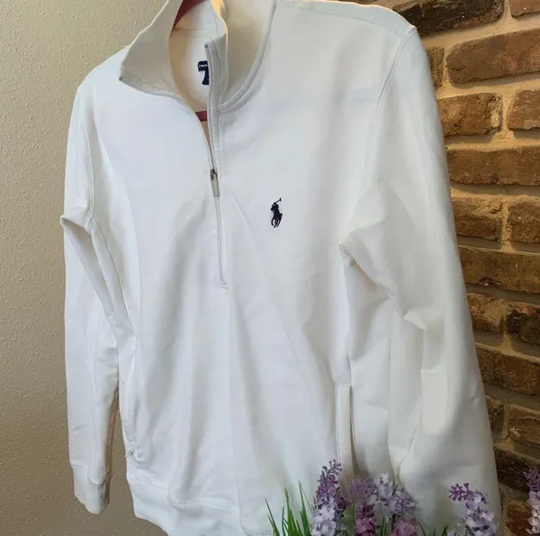 sport white sweatshirt - Image 2