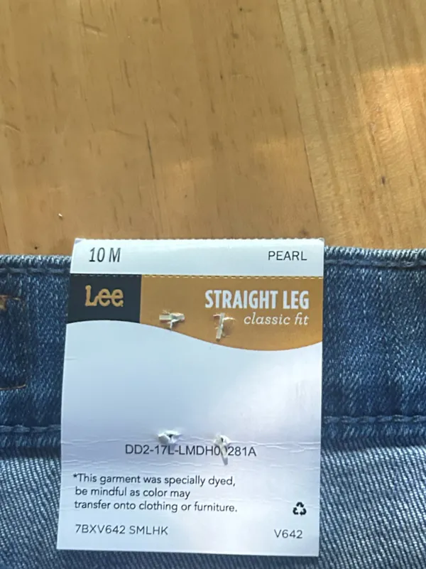 Lee Women's Straight Jeans Classic Fit Stretch Medium Wash 5-Pocket Mid-Rise 10m - Image 2