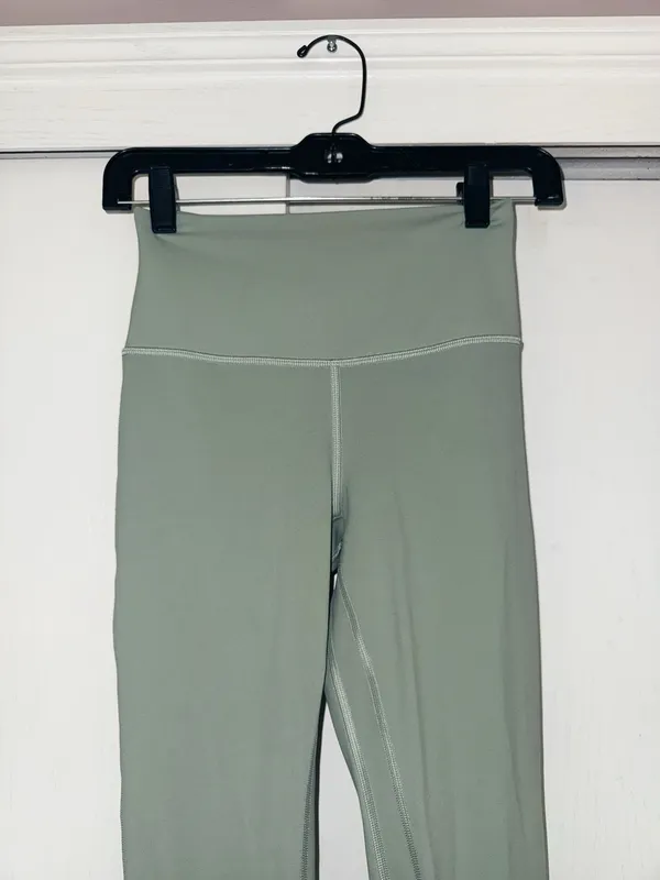 Lululemon Mini Flare Leggings - palm court light green! - Image 3
