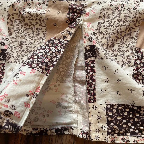 Y2K Halter One Shoulder Bandana Patchwork Top Sz XL White - Image 7