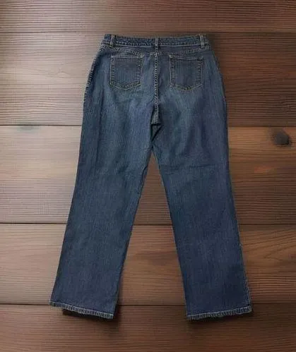 L.L. Bean Bean Straight Leg Favorite Fit Denim Jeans Women's Size 14‎ Cowgirl - Image 2