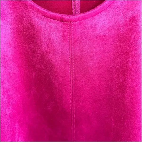Ann Taylor Pink Suede Sleeveless Blouse •Large - Image 5