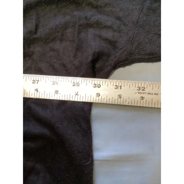 Joah Brown Womens One Size Black Oversized Long Sleeve Cropped Top Made in USA - Image 4