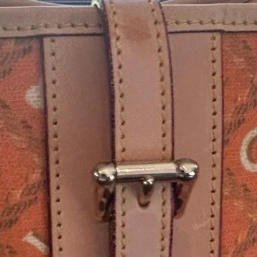 Dooney & Bourke Large Tote Bag Purse Tangerine Canvas Leather Designer‎ Monogram - Image 12