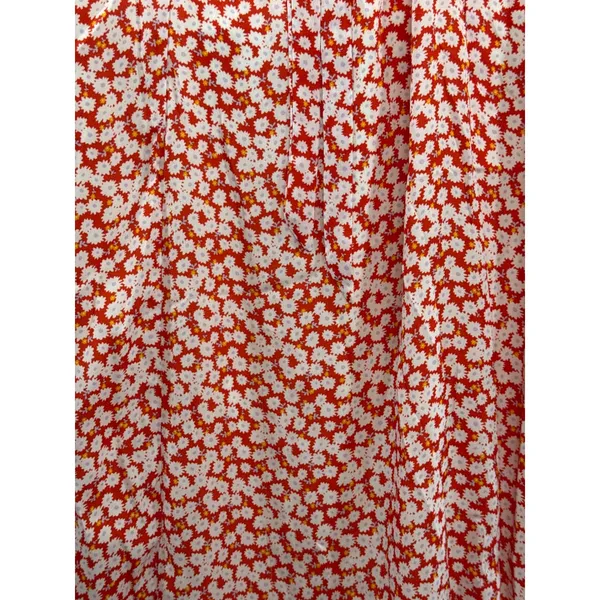 Lulus‎ Red Floral Daisy Ruffle Midi Dress Women Small Cottagecore Boho Romantic - Image 5