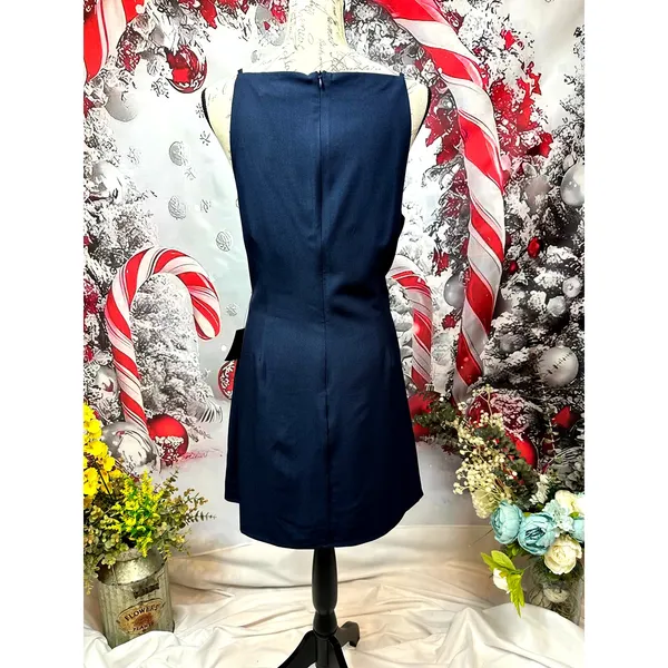 Lulu's Chic Ease Sleeveless Apron Mini Dress Navy Blue XL - Image 14