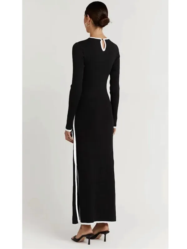 DISSH Binding Black Long Sleeve Knit Maxi Dress Size Large NWT - Image 7