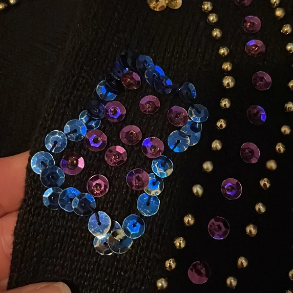 Vintage beaded sweater Black - Image 7