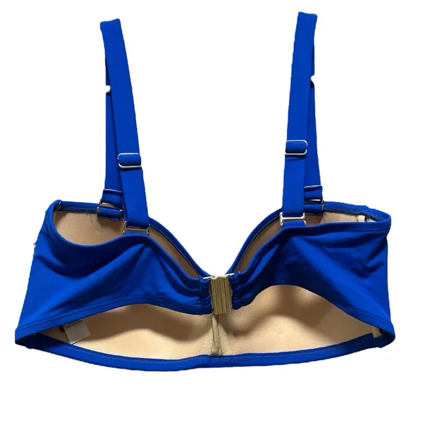 Swimsuits For All 2-Piece Cobalt Blue Bikini Size 16 High-Waist Ruched NWT - Image 3