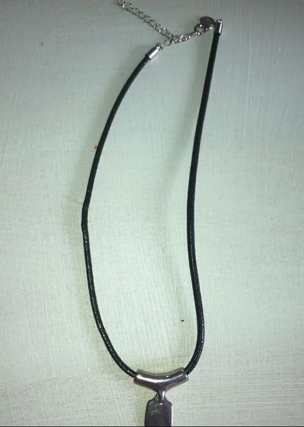 Lia Sophia Leather Silver Choker - Image 2