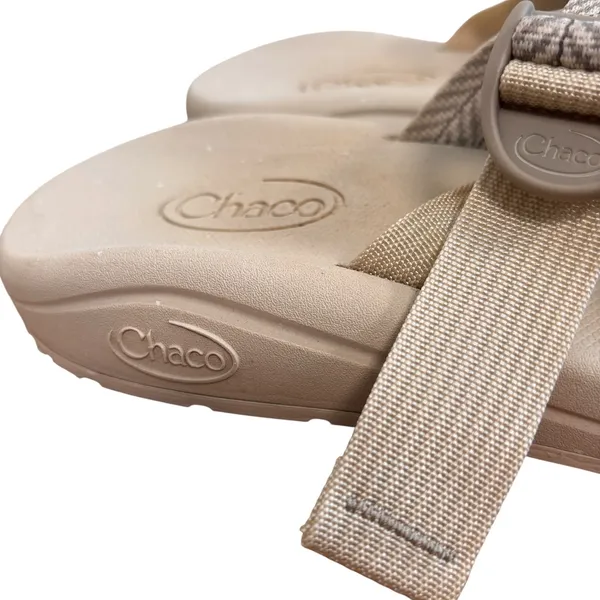 Chacos Chillos Slide Sandal Womens 11 Tan Beige Chevron Adjustable Straps J106592 - Image 4