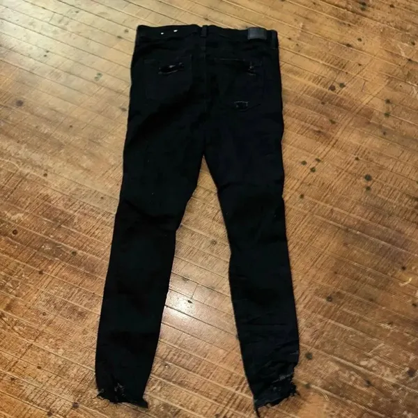 American Eagle distressed high rise 10 normcore black jeggings - Image 3