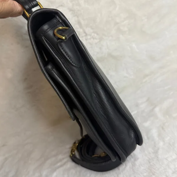 Vintage Coach 5130 Station Black Leather Crossbody Bag Purse - Image 3