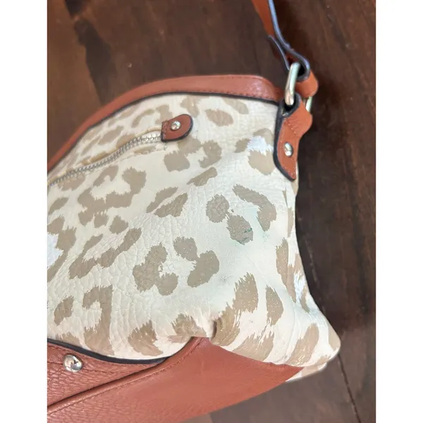 Born b.o.c.‎ Crossbody Bag Leopard Print Adjustable Strap Cheetah Purse Neutral - Image 5