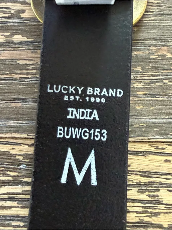 NWT Lucky Brand Sequin Beaded Floral Leather Belt Size Medium - Image 7