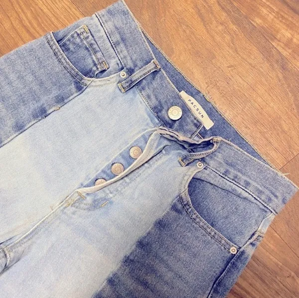 Pacsun Eco Two-Tone '90s Boyfriend Jeans High-rise Straight leg Size 24 - Image 7