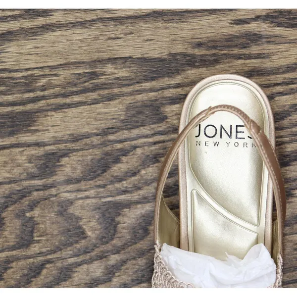 NWT Jones New York Carolton Embroidered Slingback Flats Rose Gold Pink 8.5M - Image 12