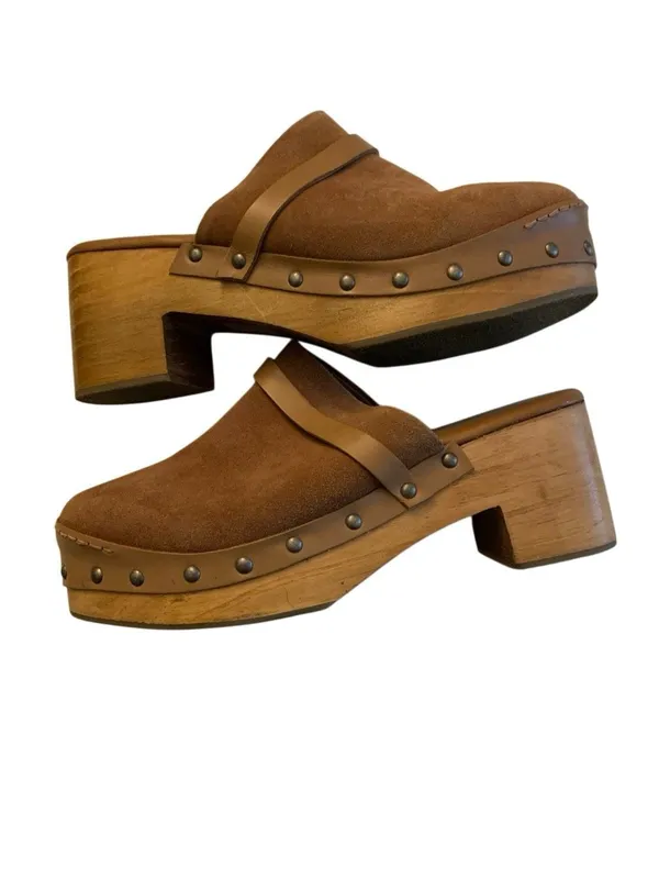 Free People studded wooden Calabasas clog women's size 39.5 US 9.5 - Image 2