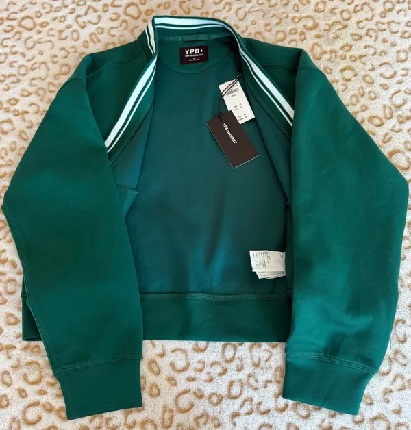 NWT Abercrombie & Fitch YPB Active Cardigan Sweater Green Women's Size: S - Image 8