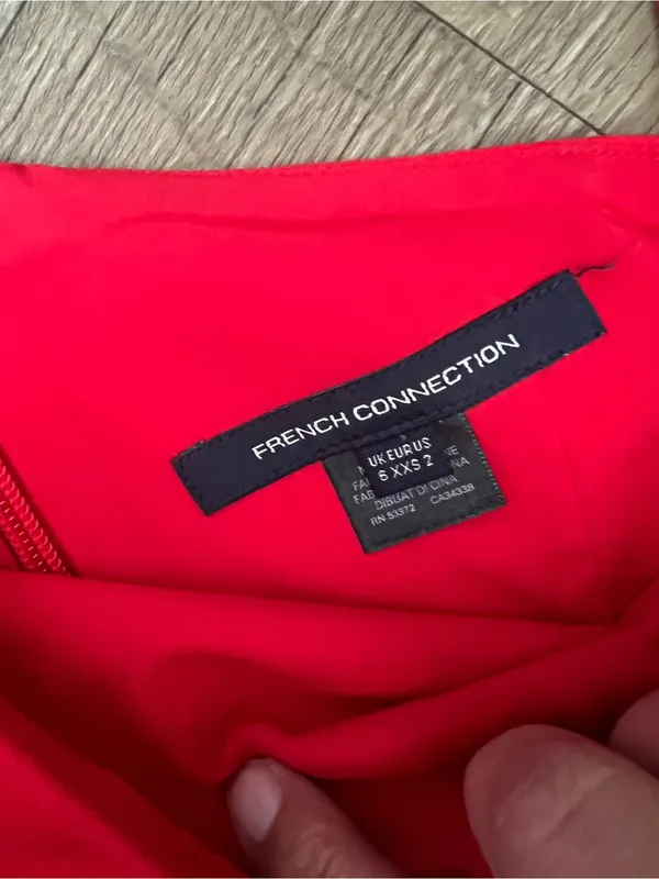 French connection Red One-Shoulder Spaghetti Strap Dress - Image 10