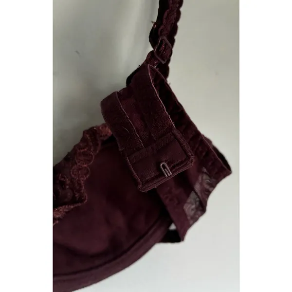 Vintage (01) Victoria's Secret Bra Lined Lace Plum 36A - Image 8