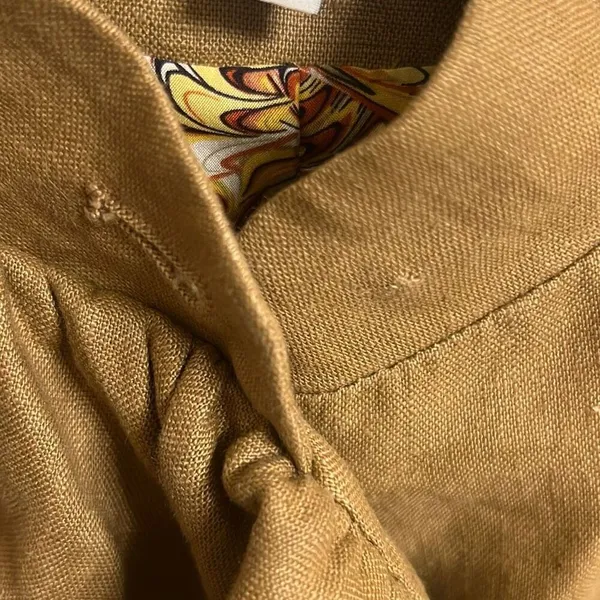 ✨Anthropologie RUFFIAN MISE SCENE Sz 4 Jacket Coat Ruffle Linen Silk✨ - Image 7