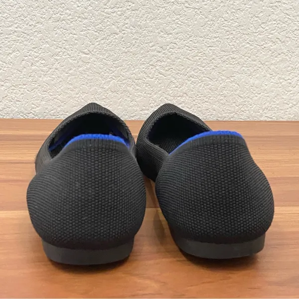 ROTHY’S The Point in Solid Black Ballet Flat Shoes Sustainable Knit Flats Size 8 - Image 5